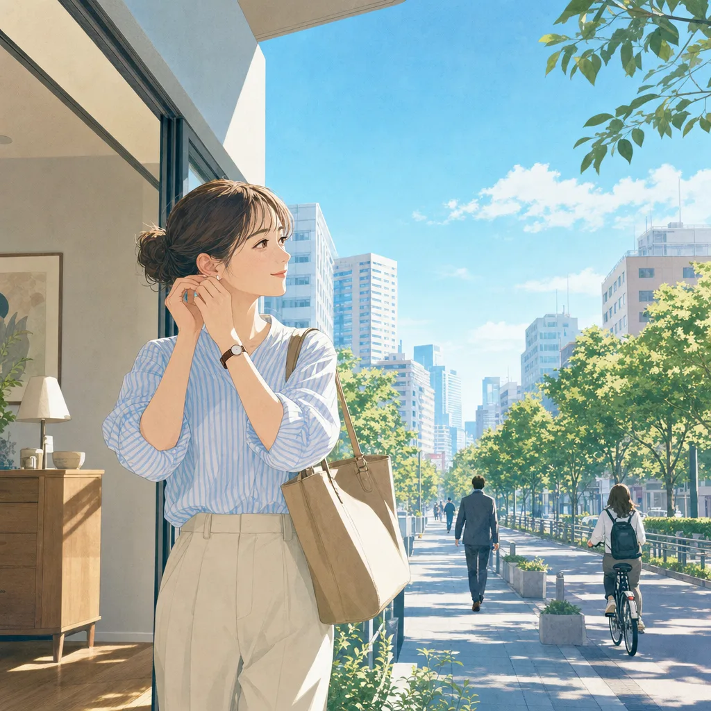 朝の身支度と日常 0175。ライフスタイルをテーマにした、広告・Web・記事制作に使いやすい素材です。