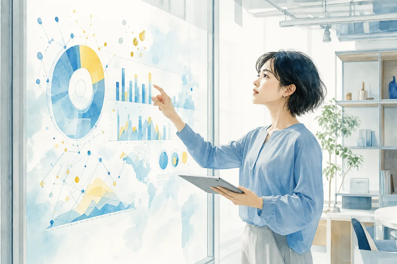 未来的なデータ可視化 0179。テクノロジーをテーマにした、広告・Web・記事制作に使いやすい素材です。