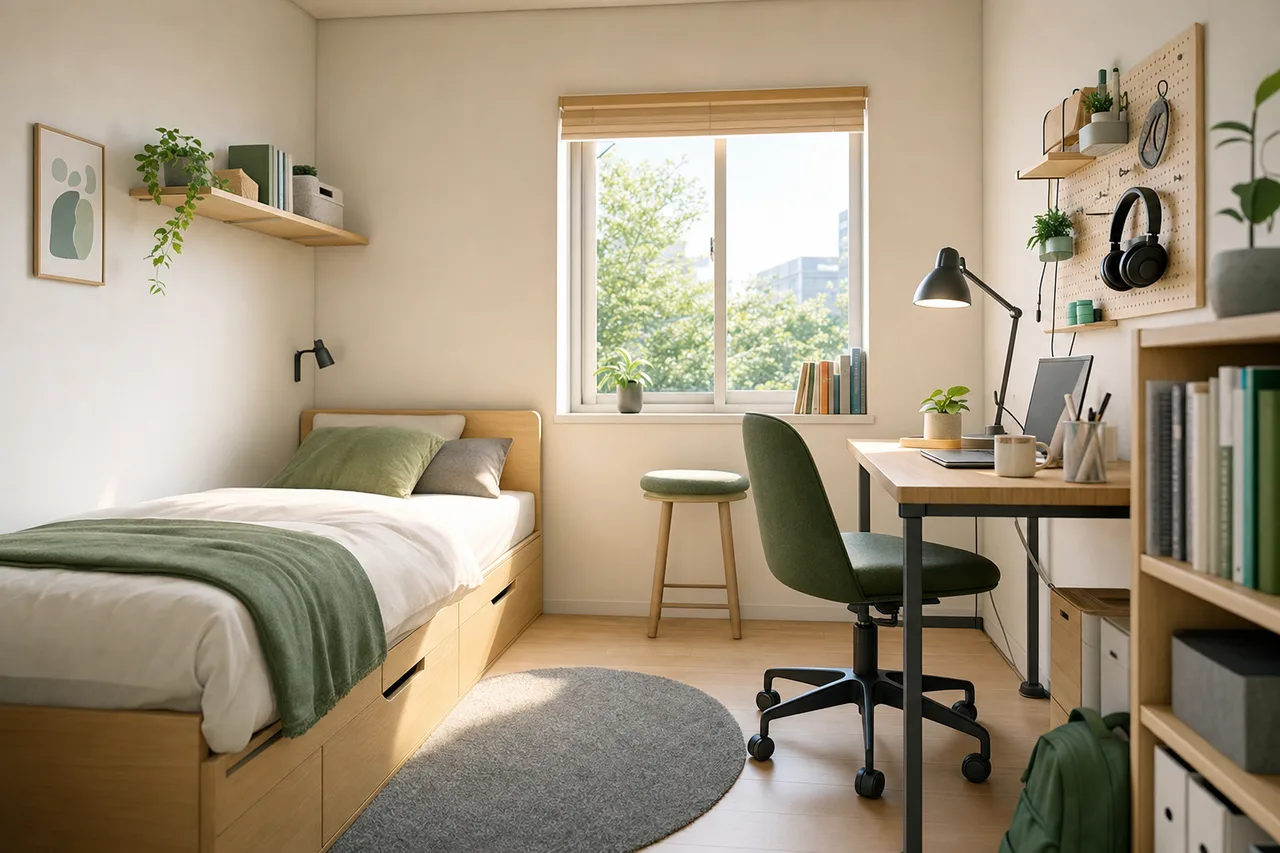 機能的な小さな部屋 0182。住宅・建築をテーマにした、広告・Web・記事制作に使いやすい素材です。