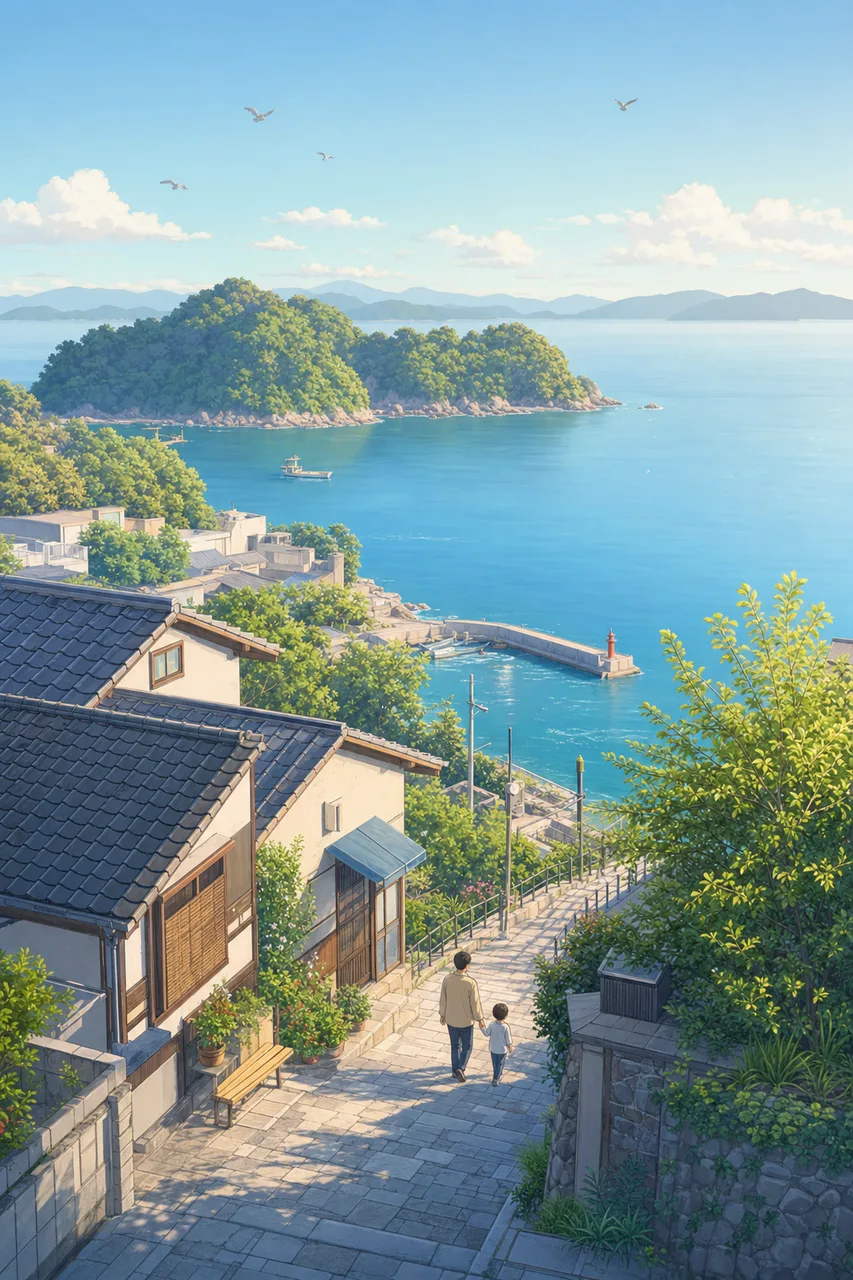 静かな海辺と空 0189。自然をテーマにした、広告・Web・記事制作に使いやすい素材です。