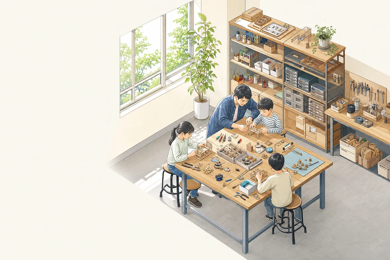 ものづくりを学ぶ教室 0217。教育をテーマにした、広告・Web・記事制作に使いやすい素材です。