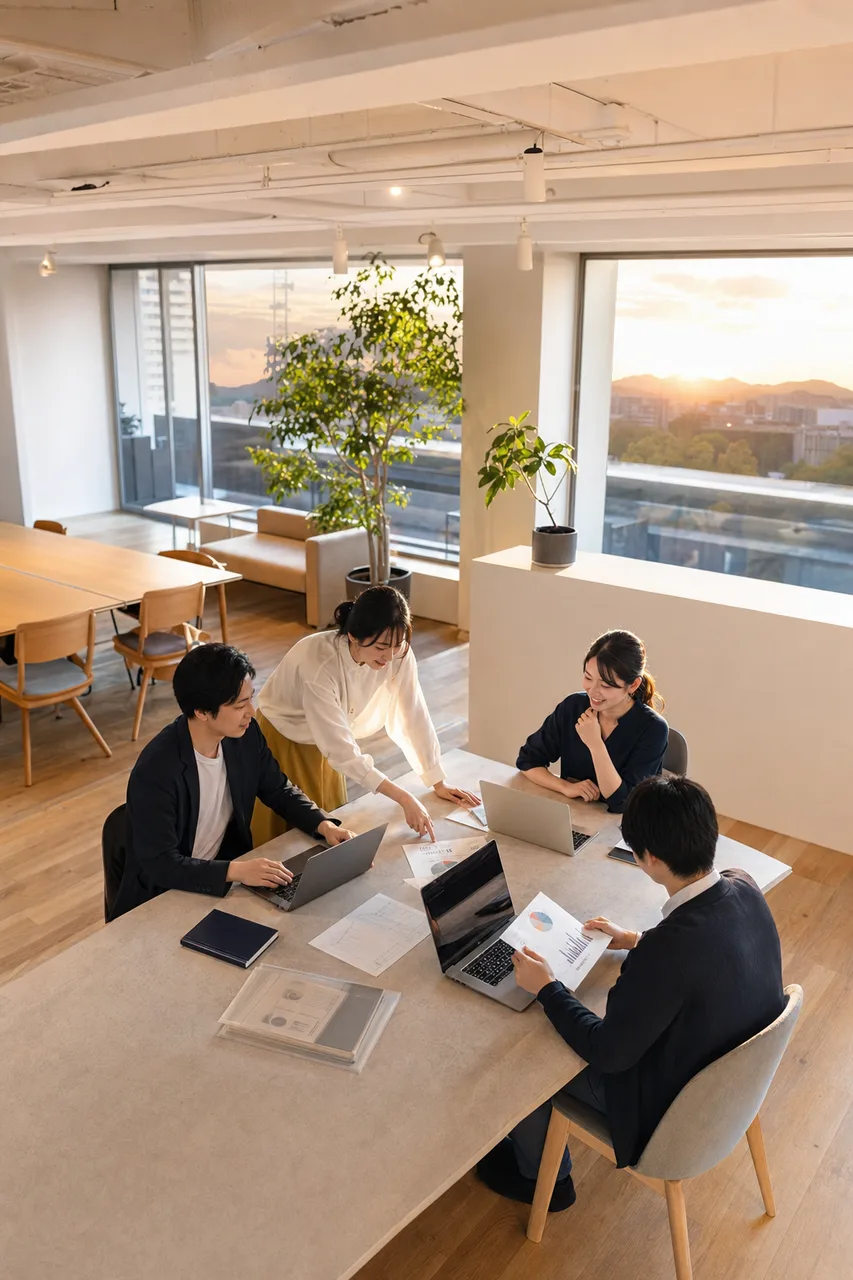 働く日本人のチーム 0221。人物をテーマにした、広告・Web・記事制作に使いやすい素材です。