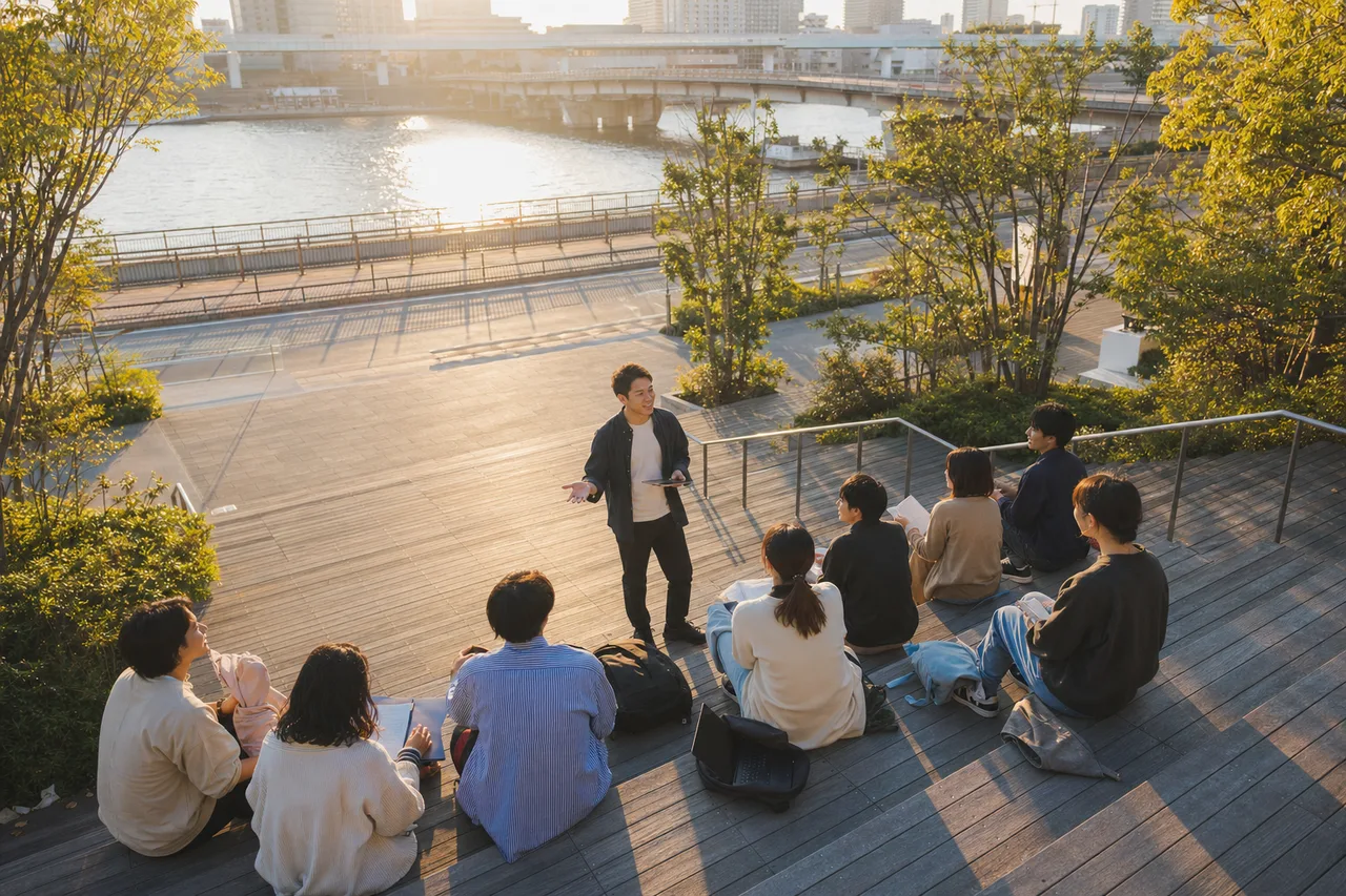 対話型の授業風景 0229。教育をテーマにした、広告・Web・記事制作に使いやすい素材です。