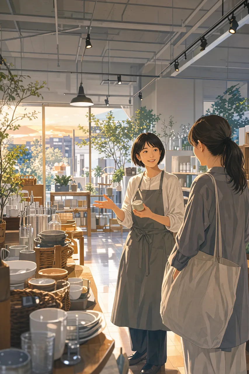 店舗スタッフの接客 0234。ビジネスをテーマにした、広告・Web・記事制作に使いやすい素材です。