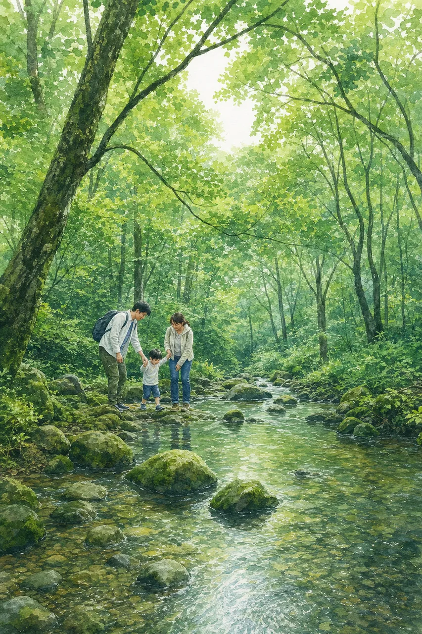 雨上がりの緑豊かな森 0237。自然をテーマにした、広告・Web・記事制作に使いやすい素材です。