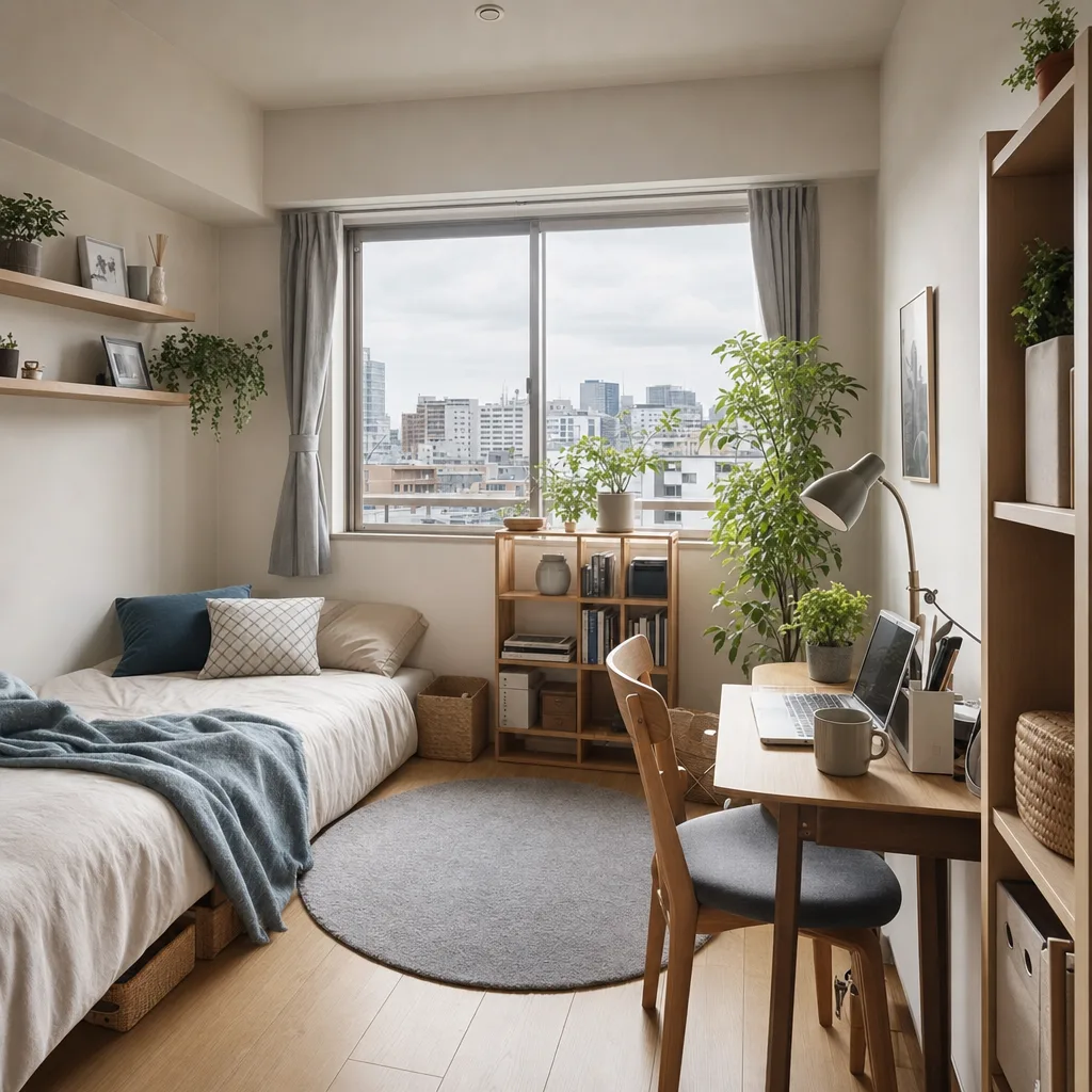 機能的な小さな部屋 0242。住宅・建築をテーマにした、広告・Web・記事制作に使いやすい素材です。