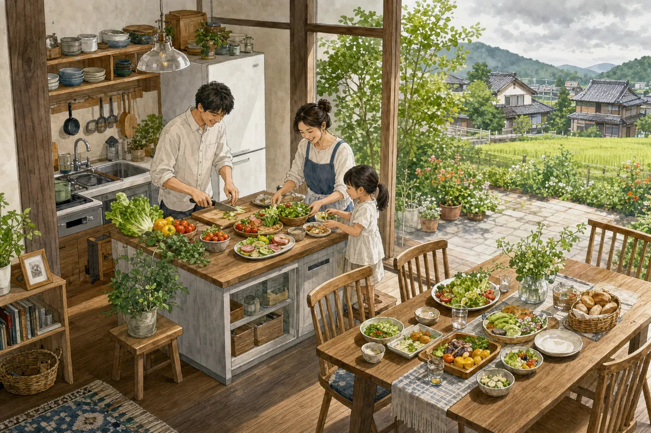 彩り豊かな健康的な料理 0248。食べ物をテーマにした、広告・Web・記事制作に使いやすい素材です。