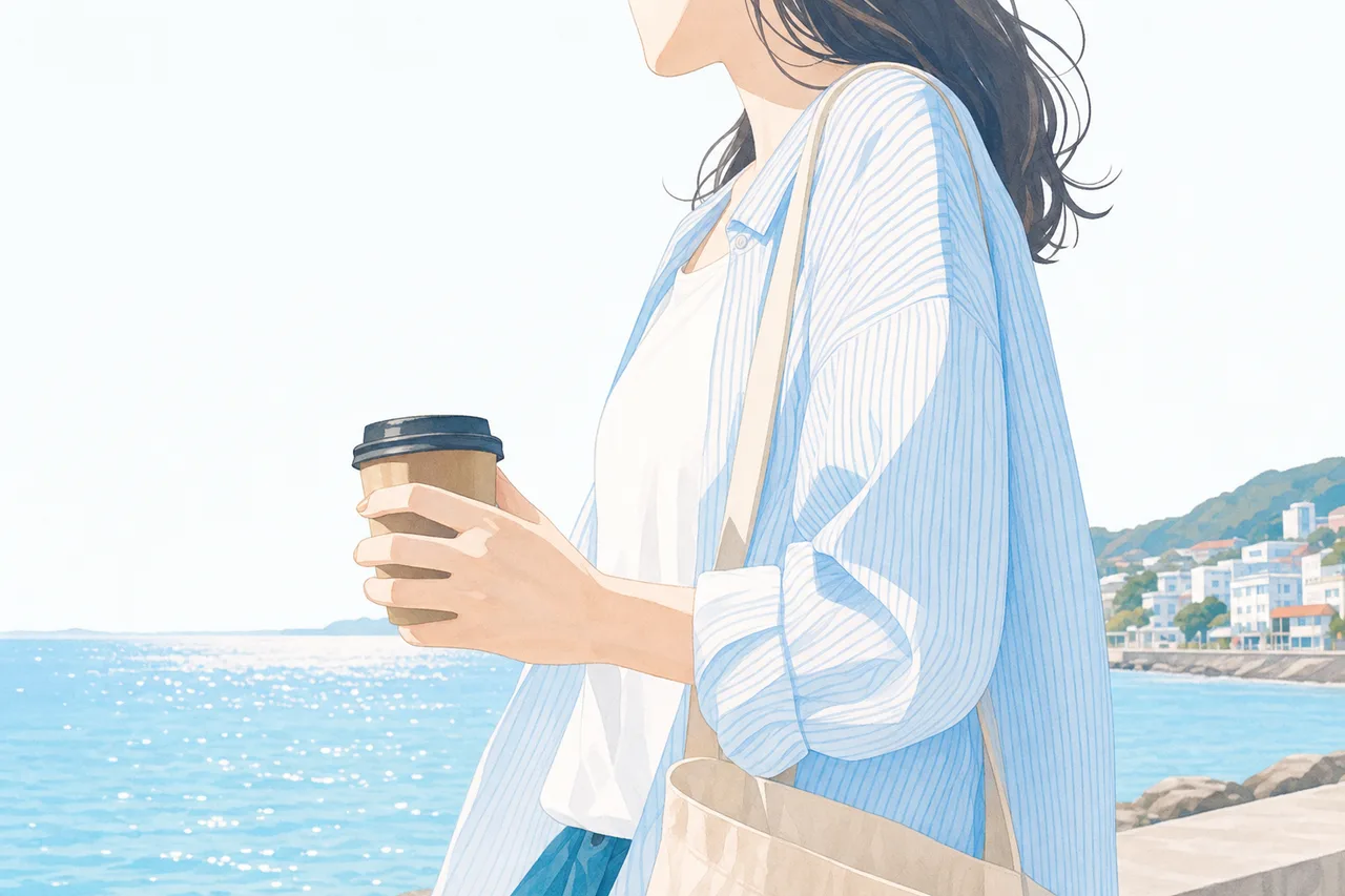 海辺の町の散策 0262。旅行をテーマにした、広告・Web・記事制作に使いやすい素材です。