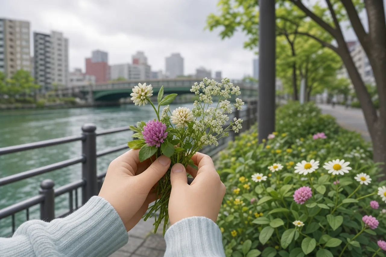 身近な草花のある景色 0333。自然をテーマにした、広告・Web・記事制作に使いやすい素材です。