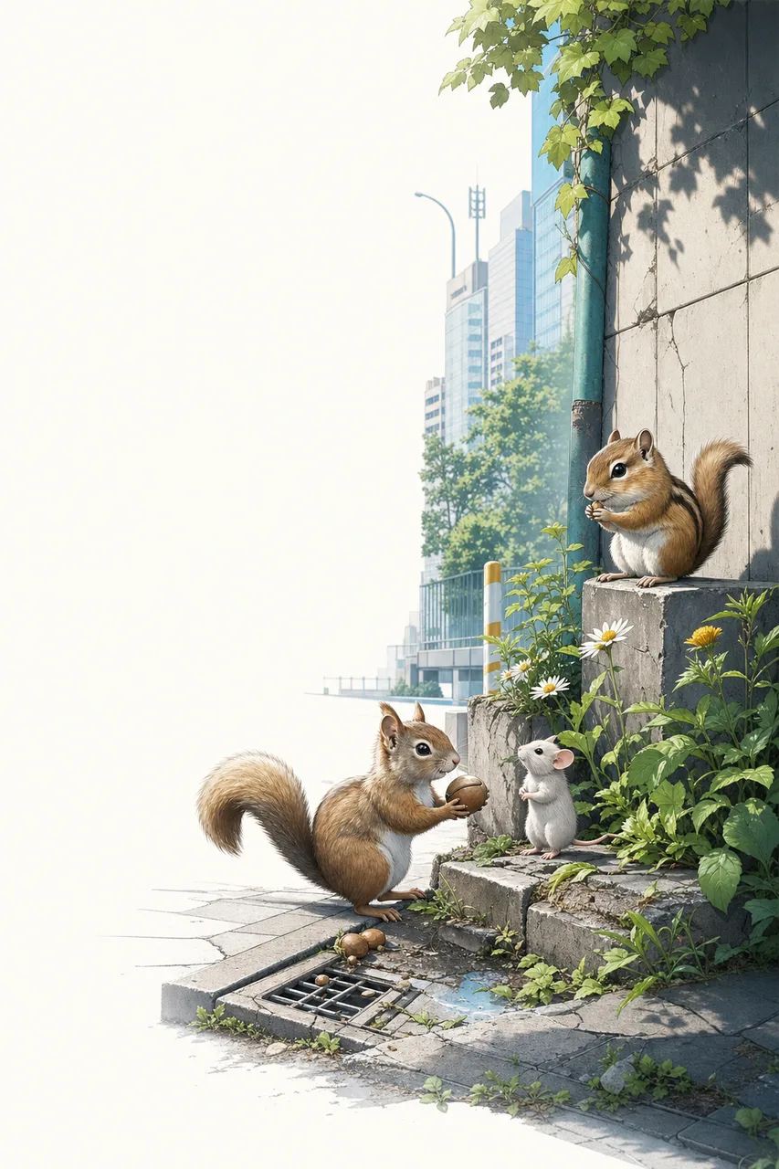 表情豊かな小動物 0339。動物をテーマにした、広告・Web・記事制作に使いやすい素材です。