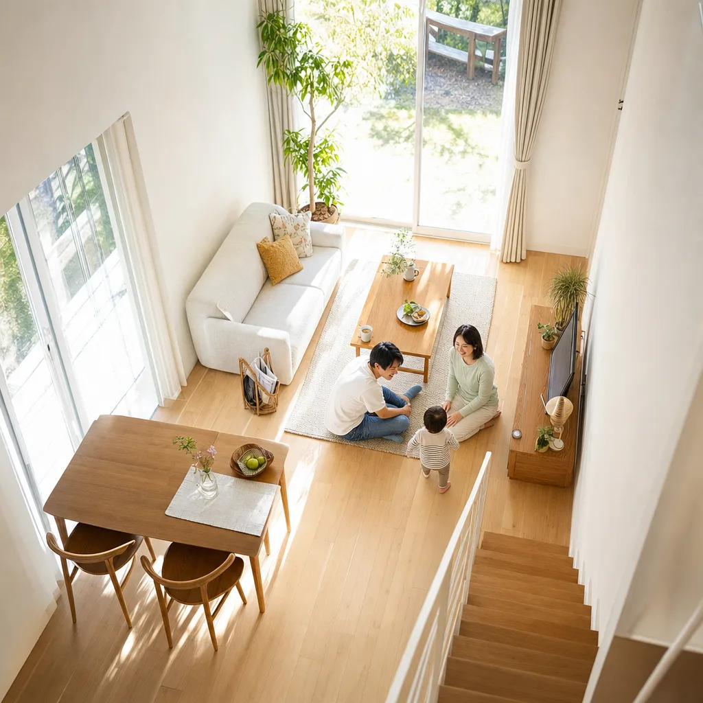 明るい日本の住まい 0350。住宅・建築をテーマにした、広告・Web・記事制作に使いやすい素材です。