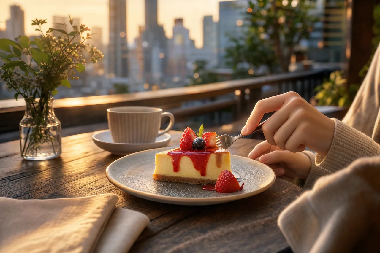 カフェのデザート 0392。食べ物をテーマにした、広告・Web・記事制作に使いやすい素材です。