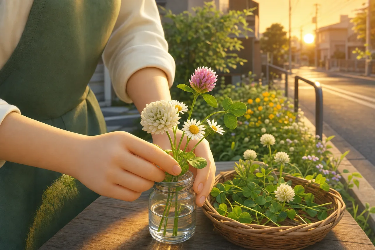身近な草花のある景色 0393。自然をテーマにした、広告・Web・記事制作に使いやすい素材です。
