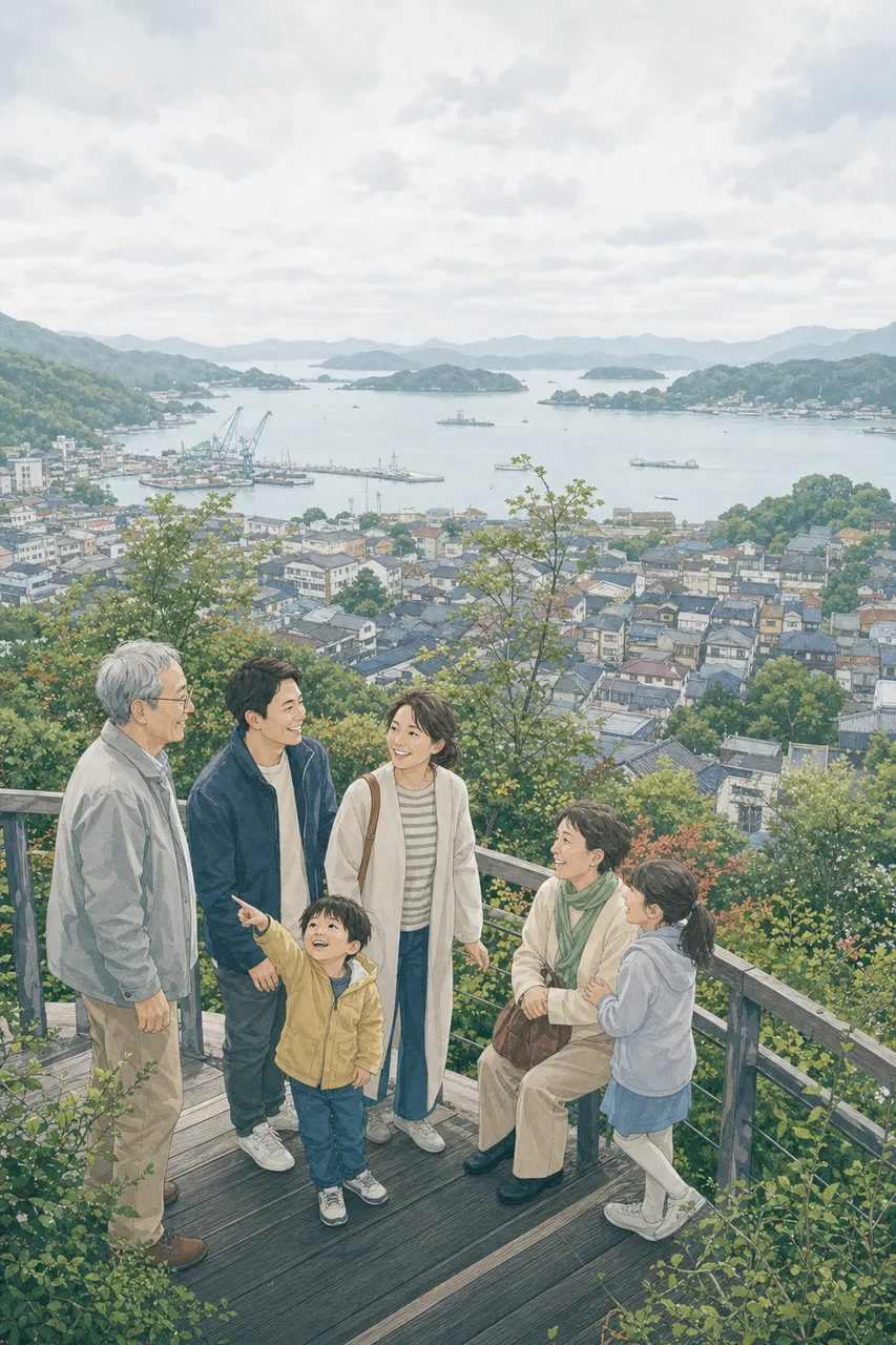 自然に会話する多世代の家族 0413。人物をテーマにした、広告・Web・記事制作に使いやすい素材です。
