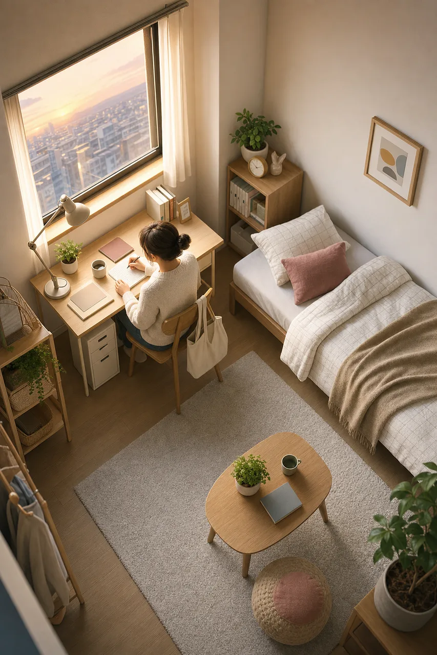 機能的な小さな部屋 0482。住宅・建築をテーマにした、広告・Web・記事制作に使いやすい素材です。