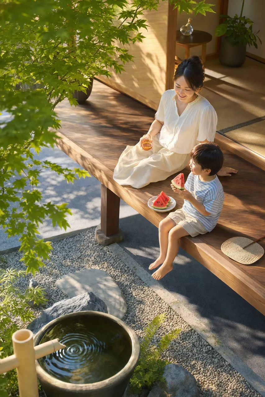 夏の涼やかな過ごし方 0484。季節・行事をテーマにした、広告・Web・記事制作に使いやすい素材です。