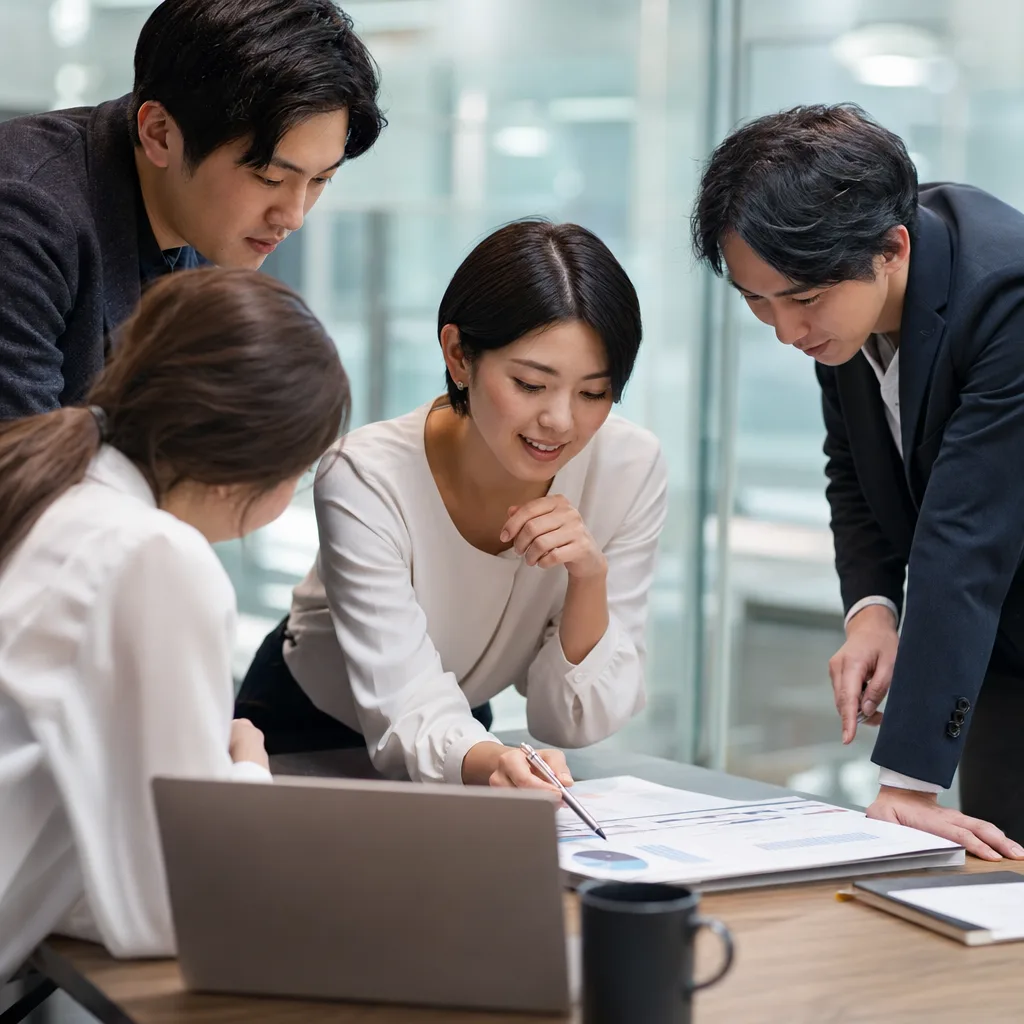 働く日本人のチーム 0521。人物をテーマにした、広告・Web・記事制作に使いやすい素材です。
