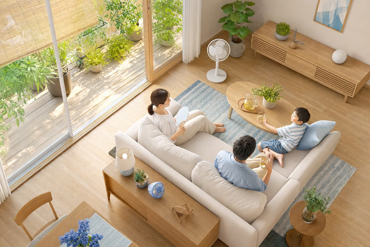 夏の涼やかな過ごし方 0544。季節・行事をテーマにした、広告・Web・記事制作に使いやすい素材です。