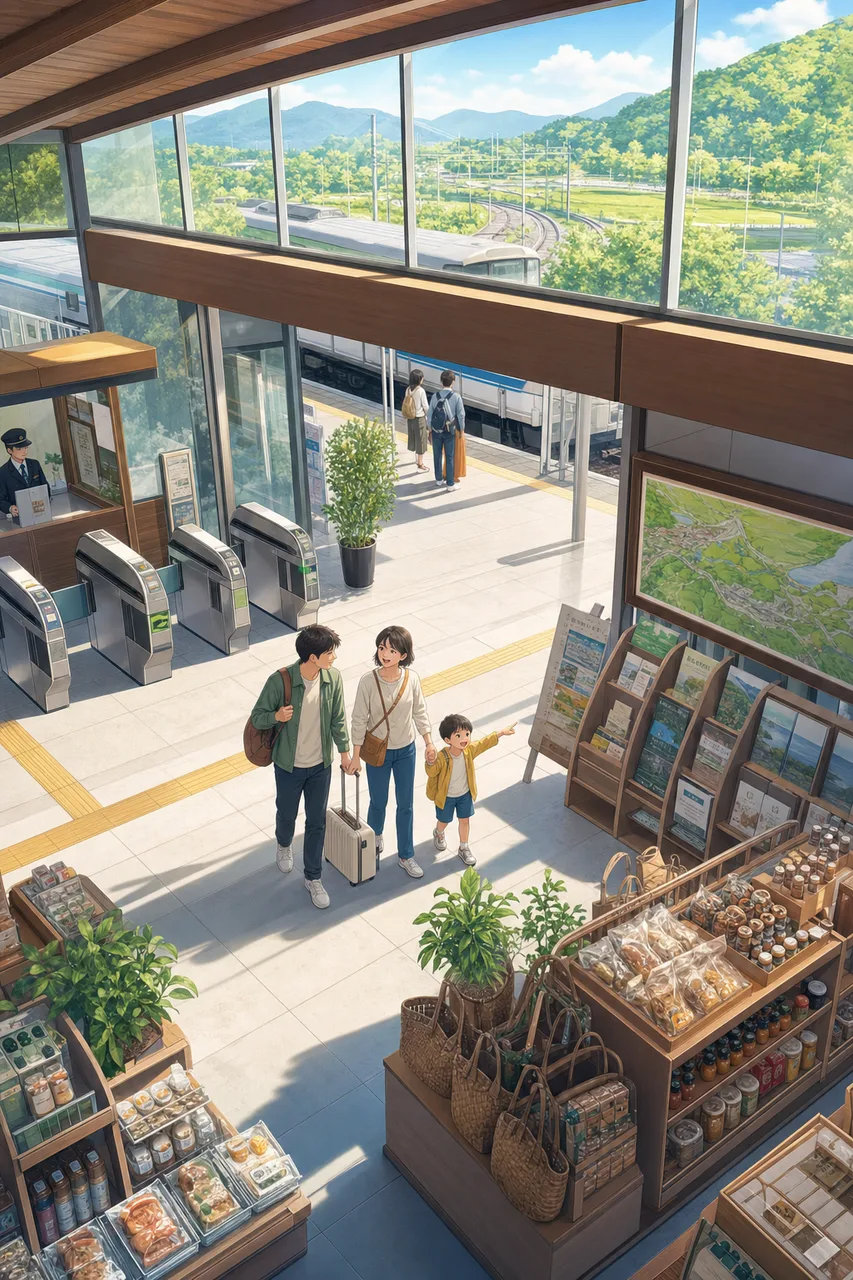 駅から始まる小旅行 0550。旅行をテーマにした、広告・Web・記事制作に使いやすい素材です。