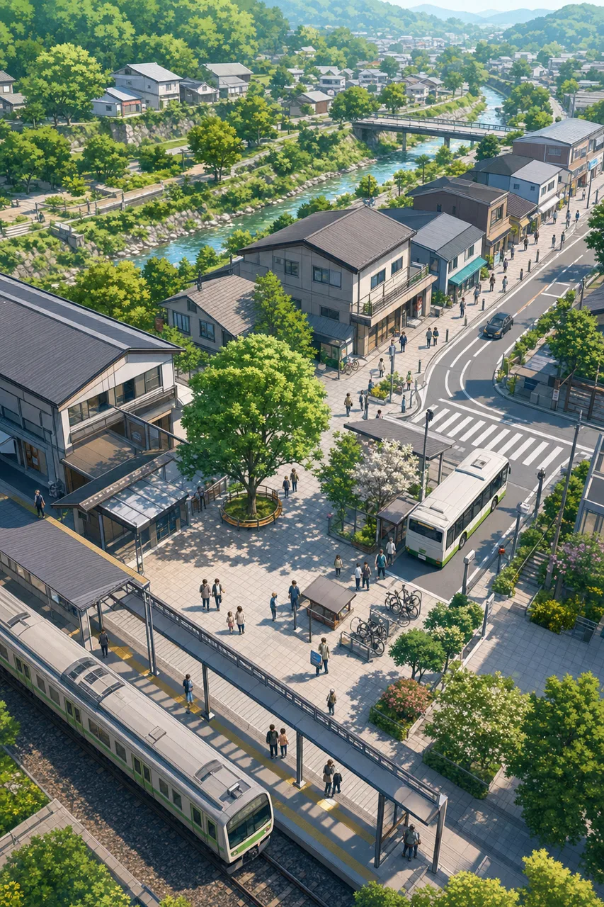 駅から始まる小旅行 0610。旅行をテーマにした、広告・Web・記事制作に使いやすい素材です。