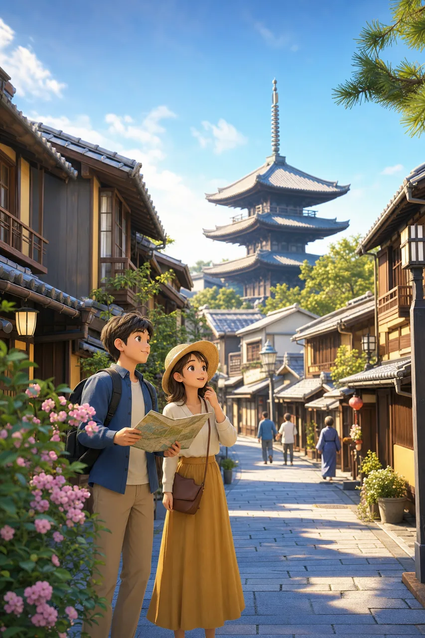 歴史ある街並みの観光 0694。旅行をテーマにした、広告・Web・記事制作に使いやすい素材です。
