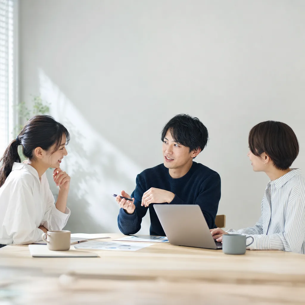 小規模チームの企画会議 0702。ビジネスをテーマにした、広告・Web・記事制作に使いやすい素材です。