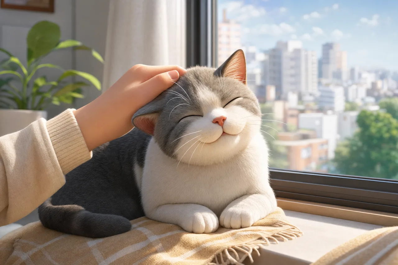 窓辺で過ごす猫 0723。動物をテーマにした、広告・Web・記事制作に使いやすい素材です。