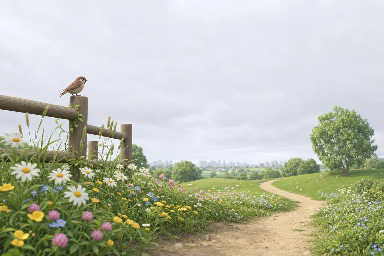 身近な草花のある景色 0753。自然をテーマにした、広告・Web・記事制作に使いやすい素材です。