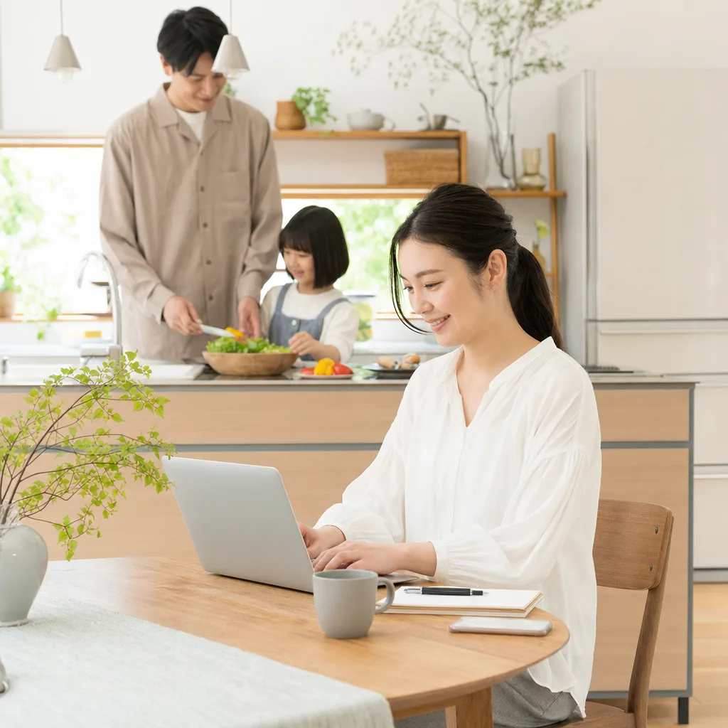 明るい日本の住まい 0770。住宅・建築をテーマにした、広告・Web・記事制作に使いやすい素材です。