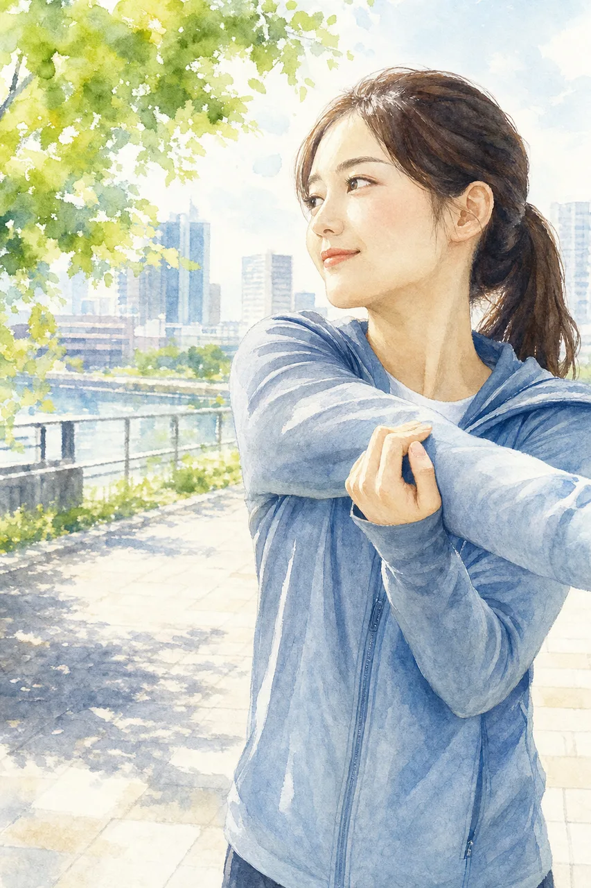 自宅で行う軽い運動 0780。健康・医療をテーマにした、広告・Web・記事制作に使いやすい素材です。