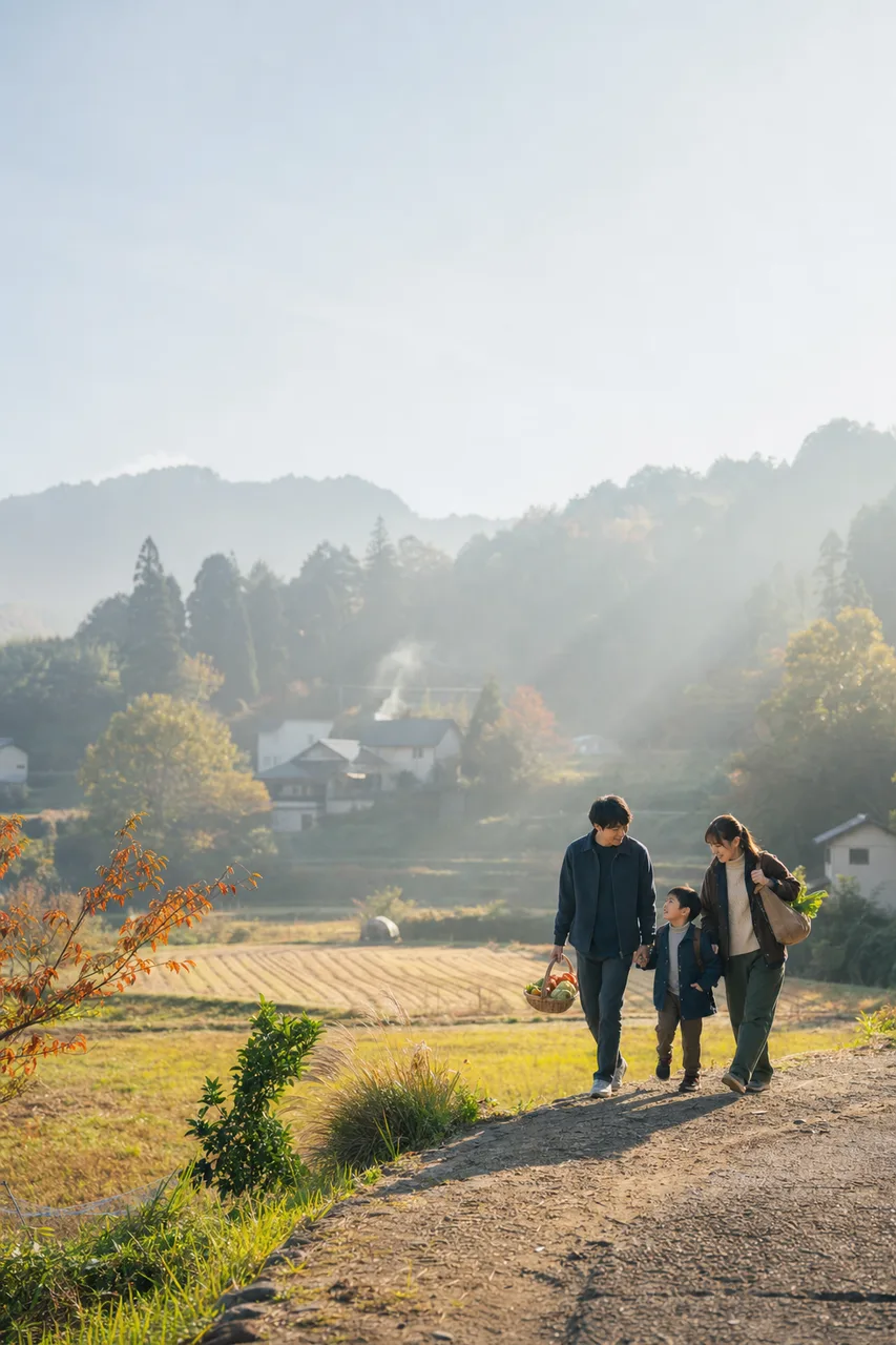 秋の行楽と実り 0796。季節・行事をテーマにした、広告・Web・記事制作に使いやすい素材です。