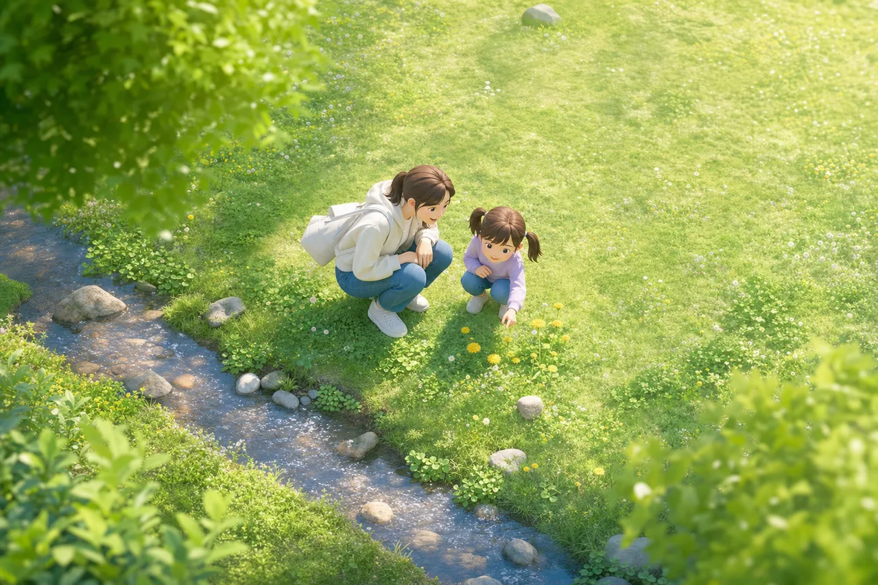 身近な草花のある景色 0813。自然をテーマにした、広告・Web・記事制作に使いやすい素材です。