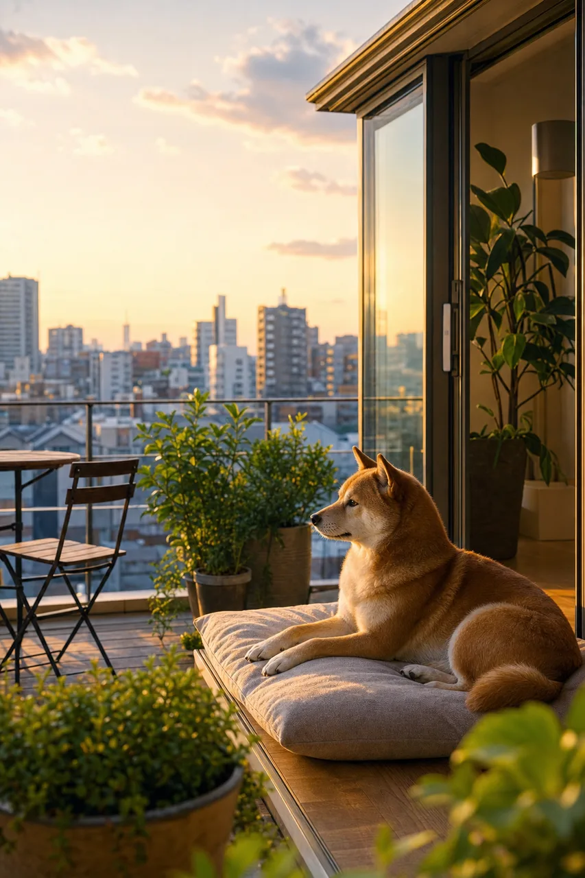 家でくつろぐ犬 0831。動物をテーマにした、広告・Web・記事制作に使いやすい素材です。