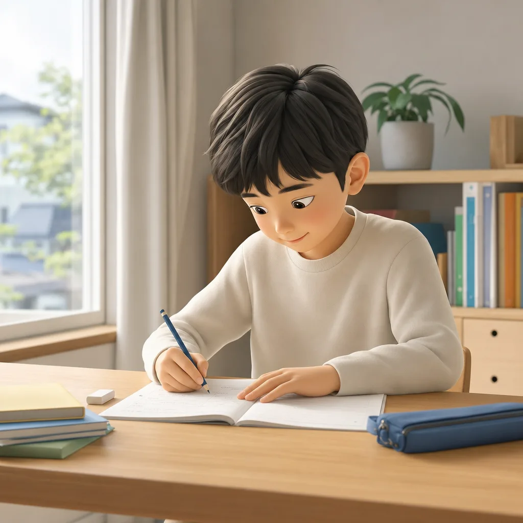自宅で学ぶ子ども 0841。教育をテーマにした、広告・Web・記事制作に使いやすい素材です。