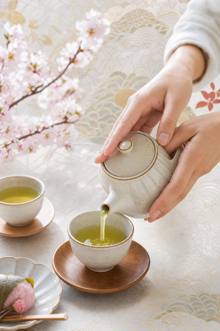 日本の四季を表す上品な和柄背景（SNS広告用）。日本の四季を表す上品な和柄背景をテーマに、SNS広告用として使いやすく構成した商用AI素材です。