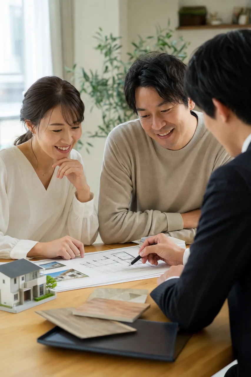 家族への住宅購入とリフォーム相談（ブログ記事用）。家族への住宅購入とリフォーム相談をテーマに、ブログ記事用として使いやすく構成した商用AI素材です。