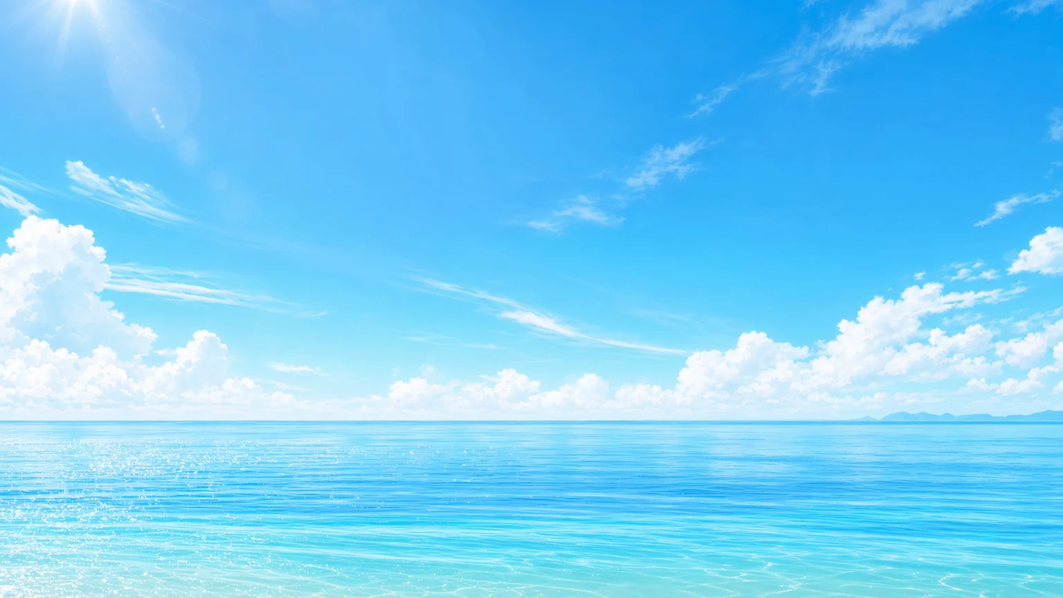 爽やかな夏の背景 02。爽やかな夏の背景をテーマにした、商用制作で使いやすいAI素材です。