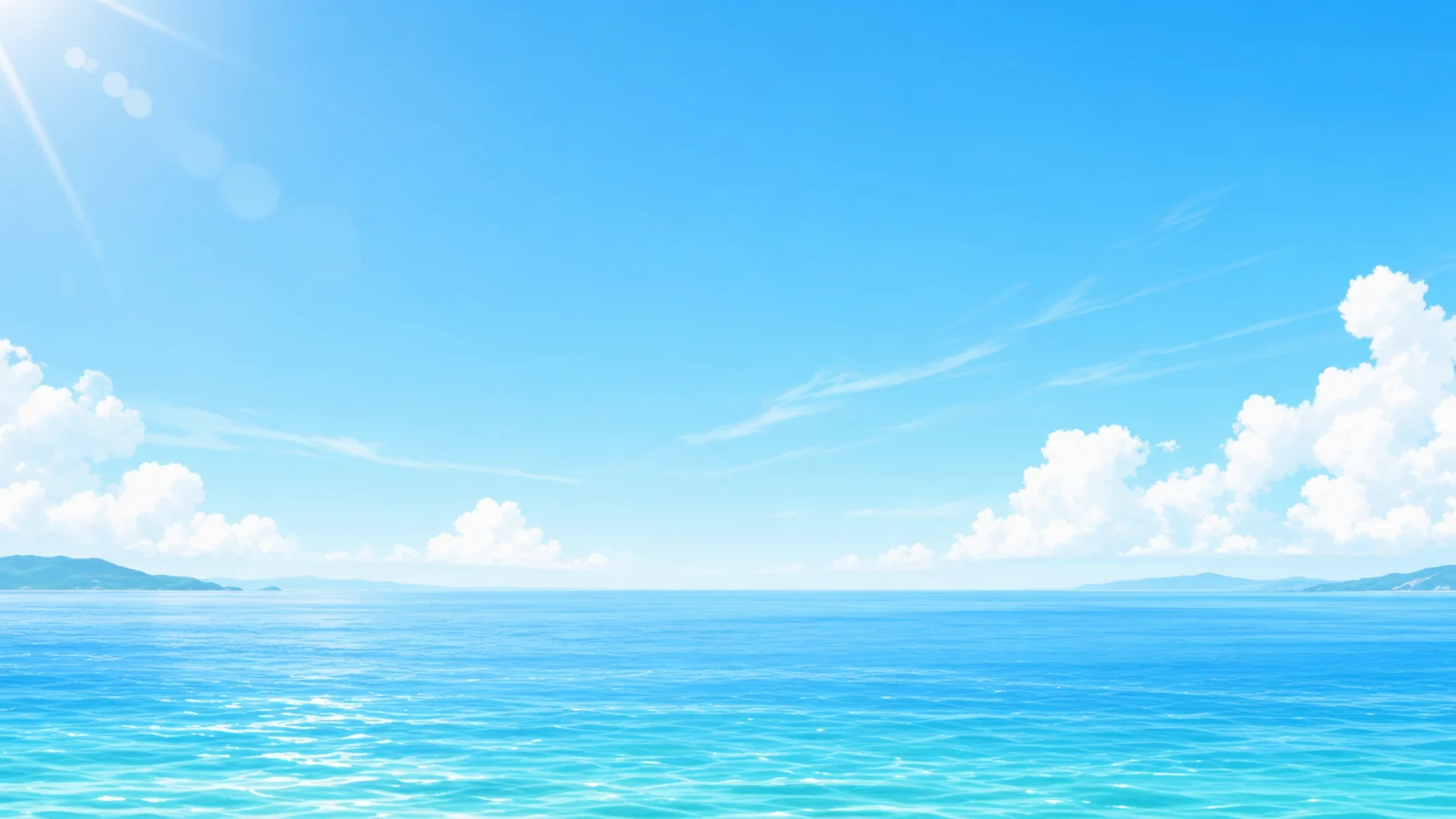 爽やかな夏の背景 09。爽やかな夏の背景をテーマにした、商用制作で使いやすいAI素材です。