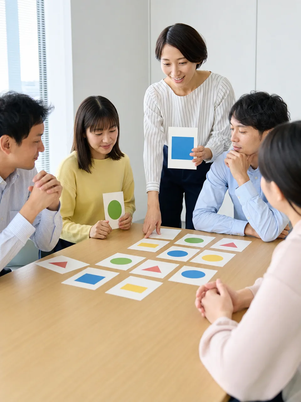 コンプライアンス研修に参加する日本人（自然な縦位置写真）。コンプライアンス研修、企業倫理、社内研修、法令遵守の記事や案内に使える商用素材です。