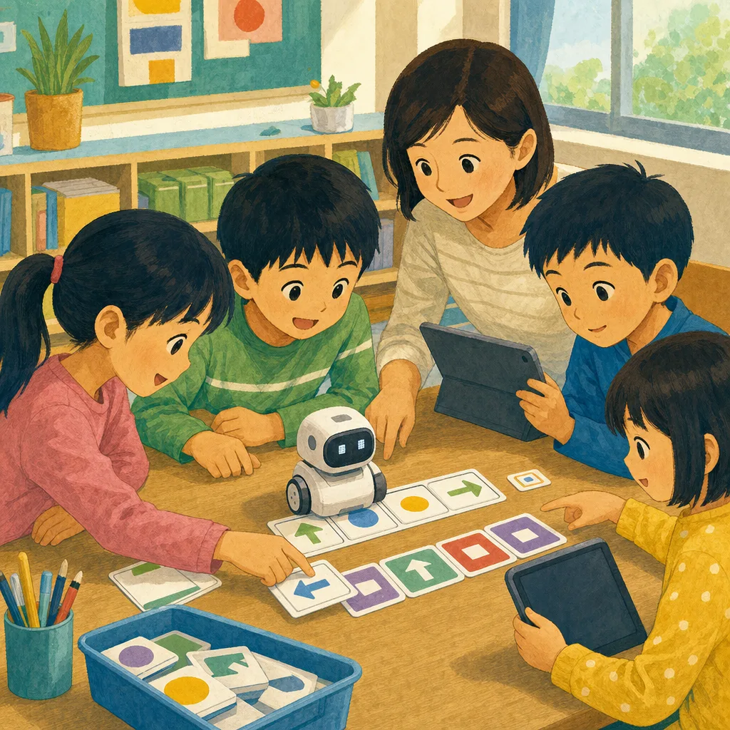 プログラミングを学ぶ日本の子どもたち（編集記事向け）。プログラミング教育、STEAM、学習教室の紹介に使える素材です。