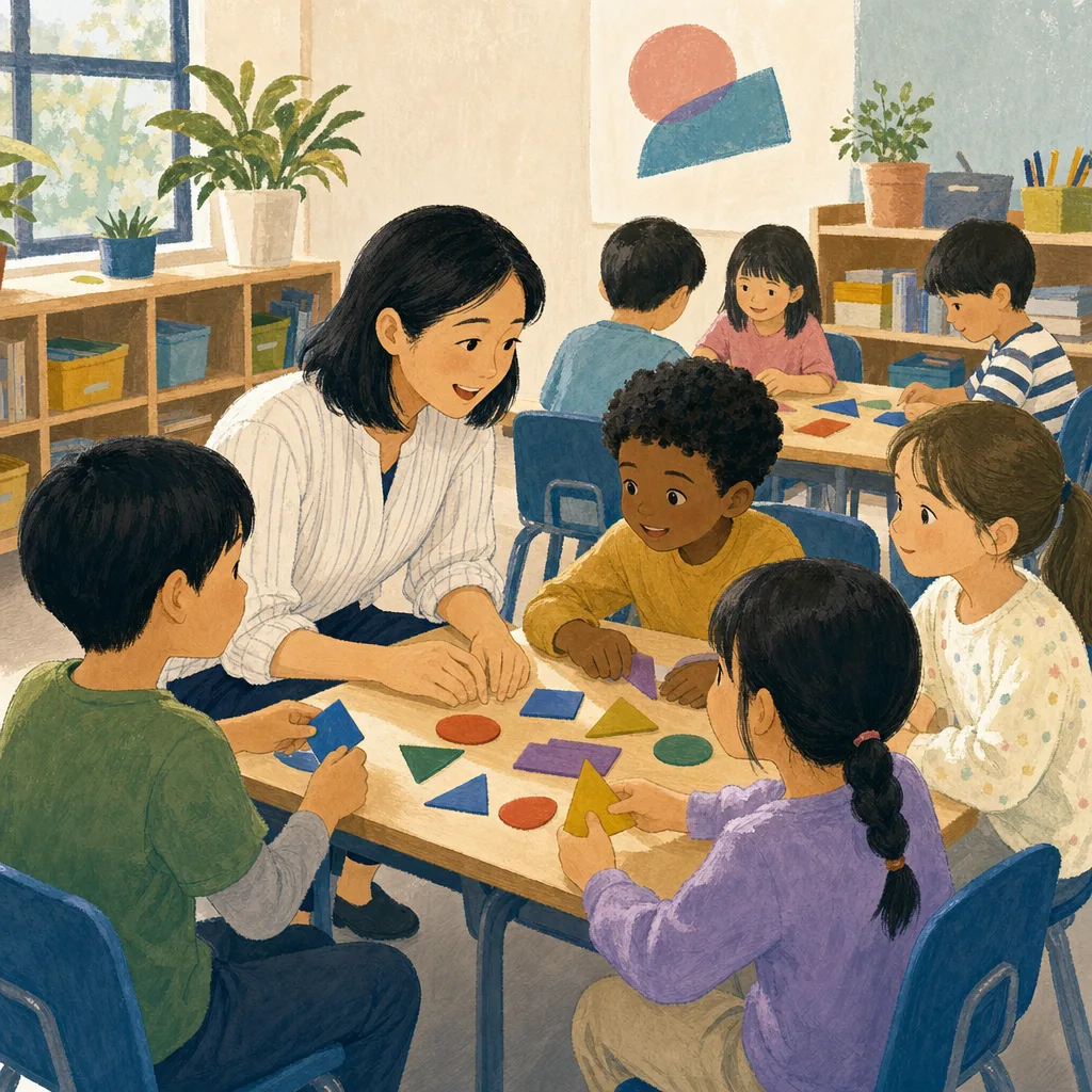 授業を支える日本人小学校教師（編集記事向け）。小学校教師、授業、学校教育、児童の学びの記事向け素材です。