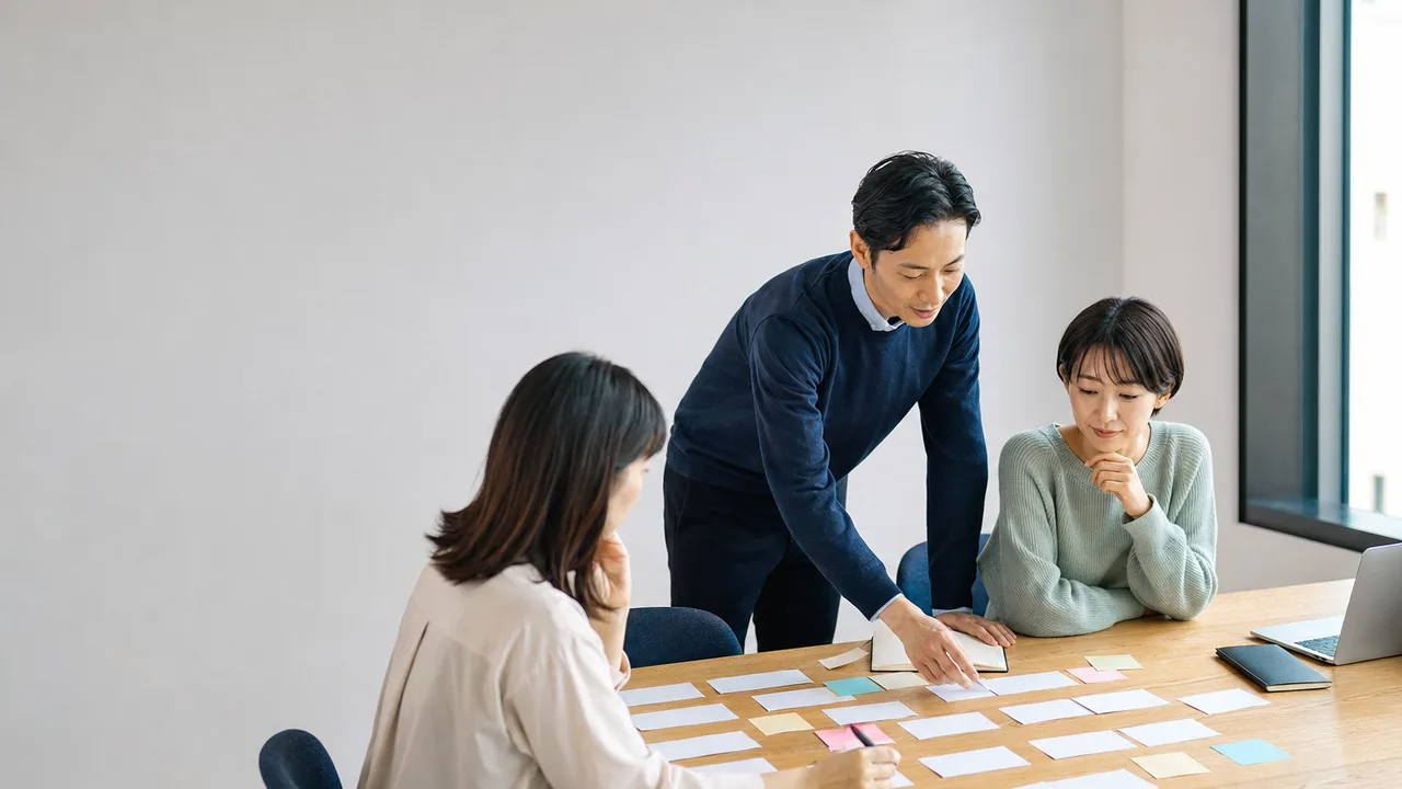 助成金申請を準備する日本人NPO（横長・コピースペース）。助成金申請、NPO、非営利団体、補助金の記事や案内に使える商用素材です。