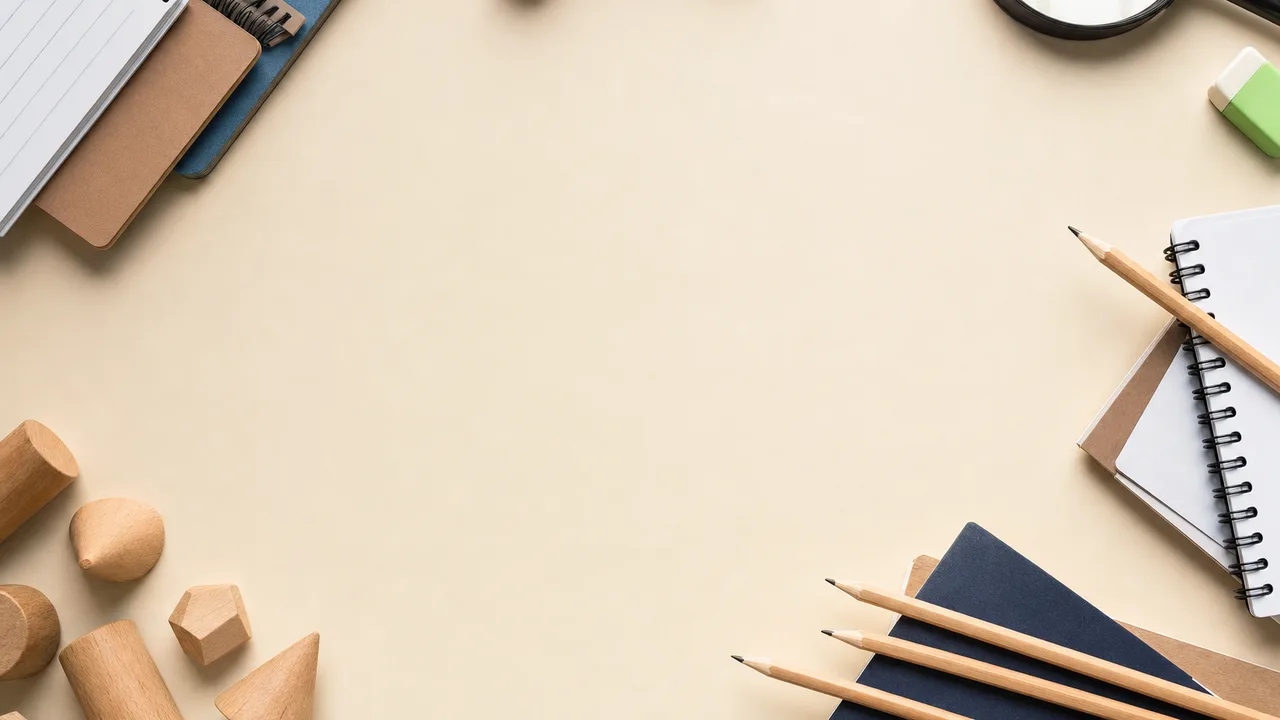 学びを表す教育背景（横長・余白背景）。教育背景、学習、学校、教材デザイン向け素材です。