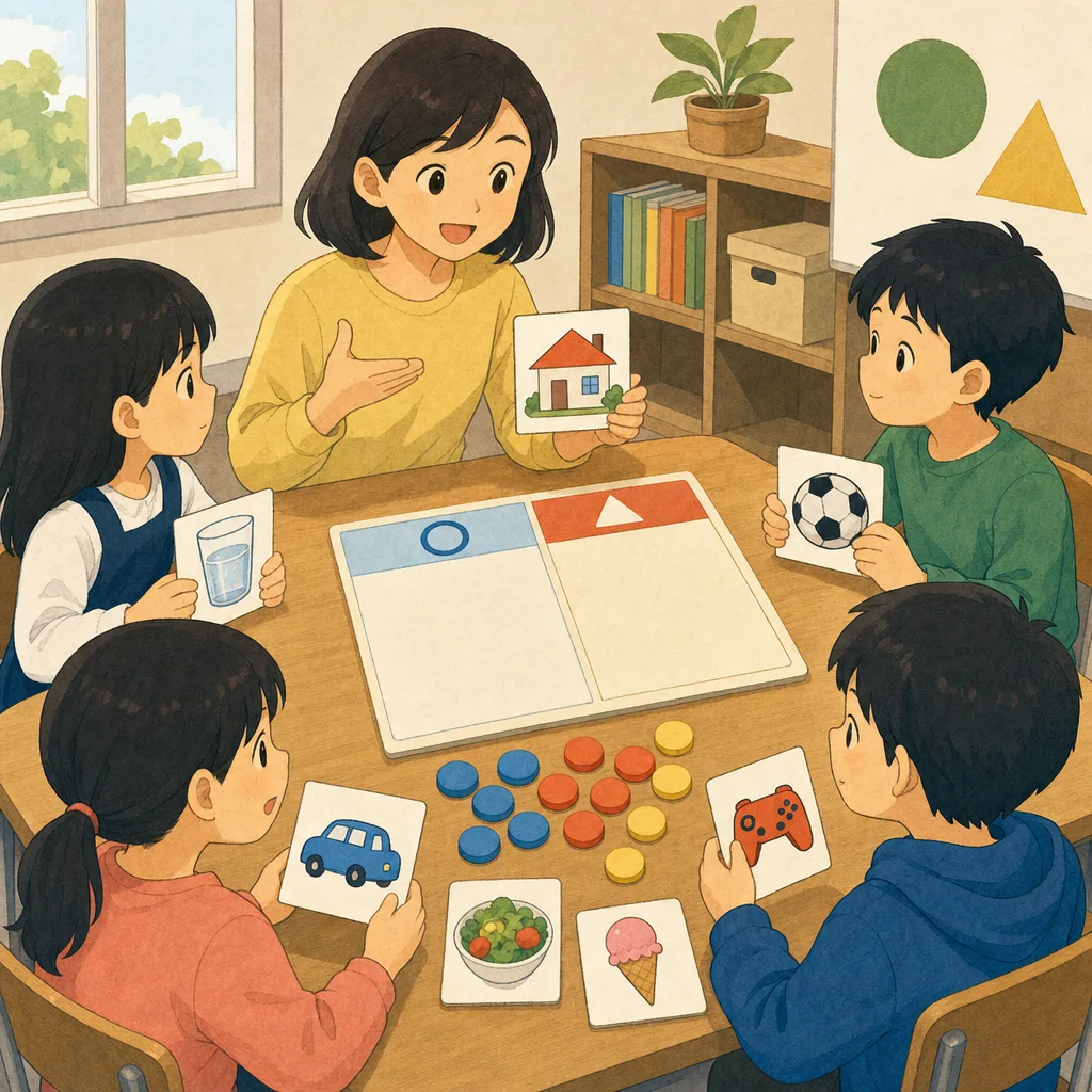 お金の使い方を学ぶ日本人の子ども（編集記事向け）。金融教育、子ども、お金の教育、家計の記事や案内に使える商用素材です。