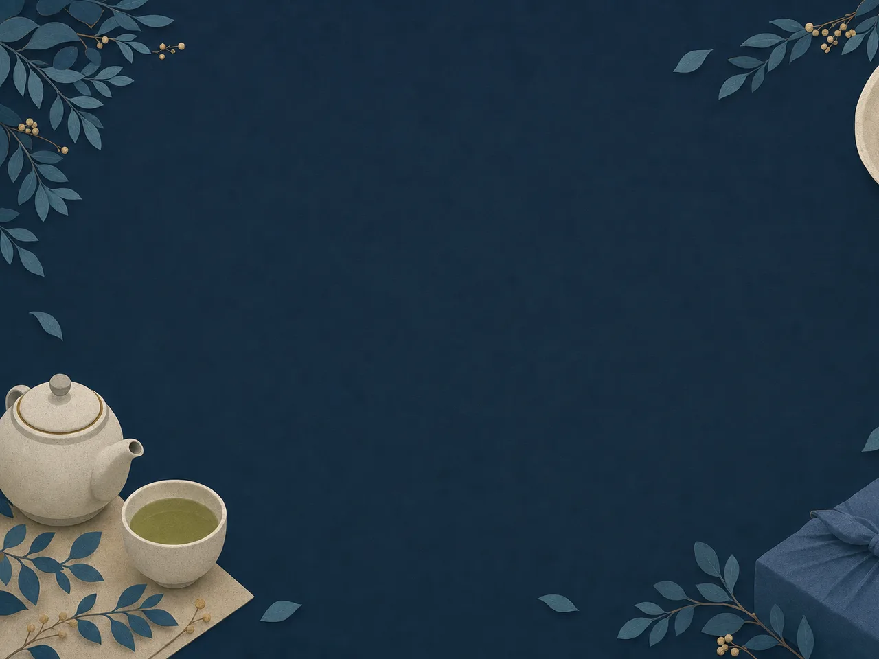 信頼感のある紺色背景（フレームイラスト）。紺色背景、信頼感、ビジネス、バナー向け素材です。