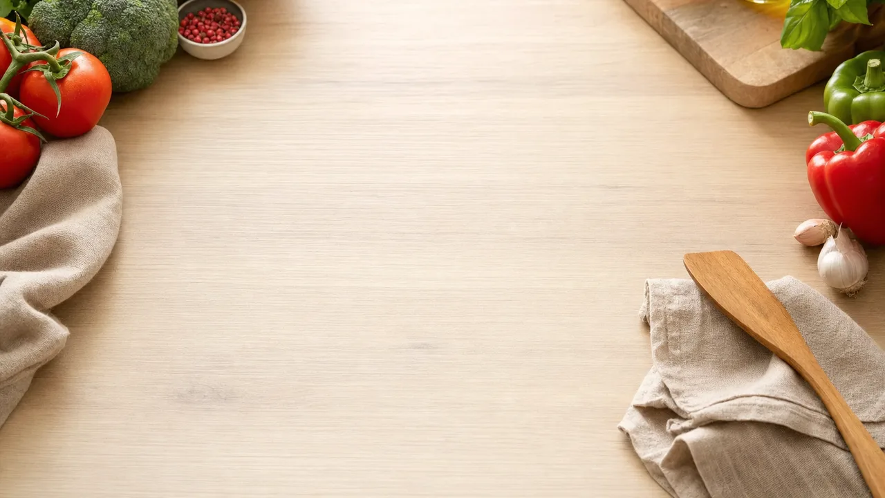 家庭料理を表す料理背景（横長・余白背景）。料理背景、家庭料理、レシピ、食品記事向け素材です。