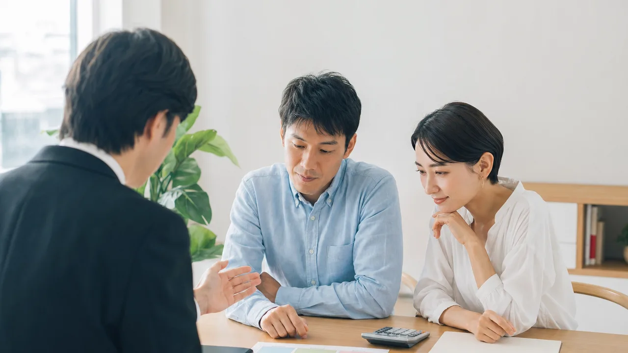 家計を支援する日本人ファイナンシャルプランナー（横長・コピースペース）。ファイナンシャルプランナー、家計相談、資産形成の記事向け素材です。