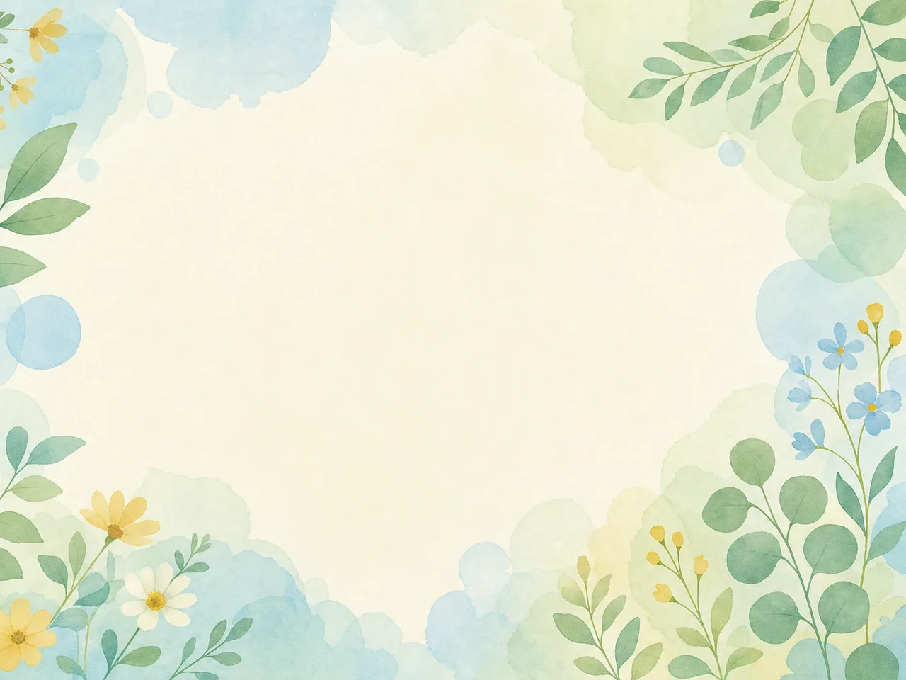 やわらかな水彩グラデーション背景（フレームイラスト）。水彩背景、グラデーション、淡色、デザインに使える素材です。