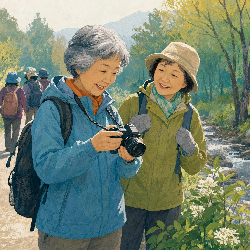 日本人シニア女性の日常（編集記事向け）。シニア女性、日常、趣味、自立した暮らしの記事向け素材です。