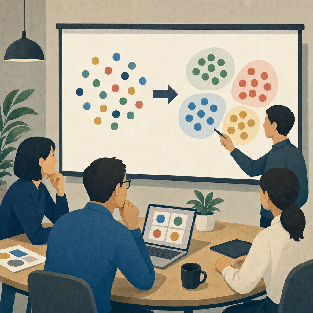データ匿名化を確認する日本人チーム（編集記事向け）。データ匿名化、個人情報、データ保護、仮名加工の記事や案内に使える商用素材です。